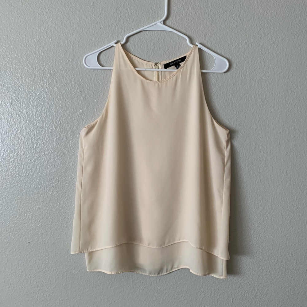 Elegant Cream Sleeveless Top